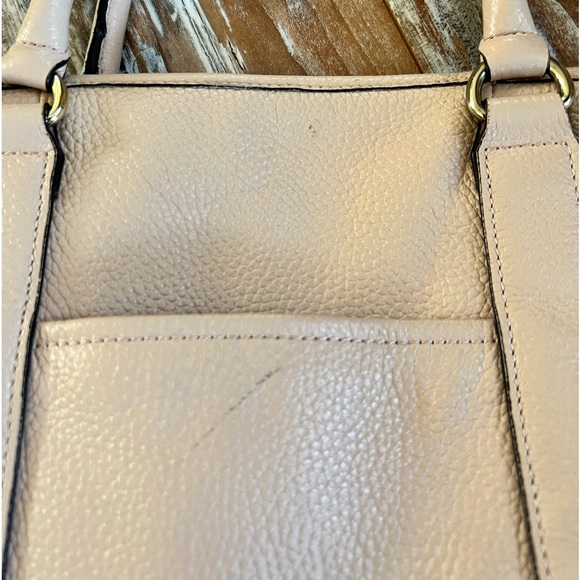 Aimee Kestenberg Pink Pebbled Leather Tote Bag Purse - Picture 4 of 11